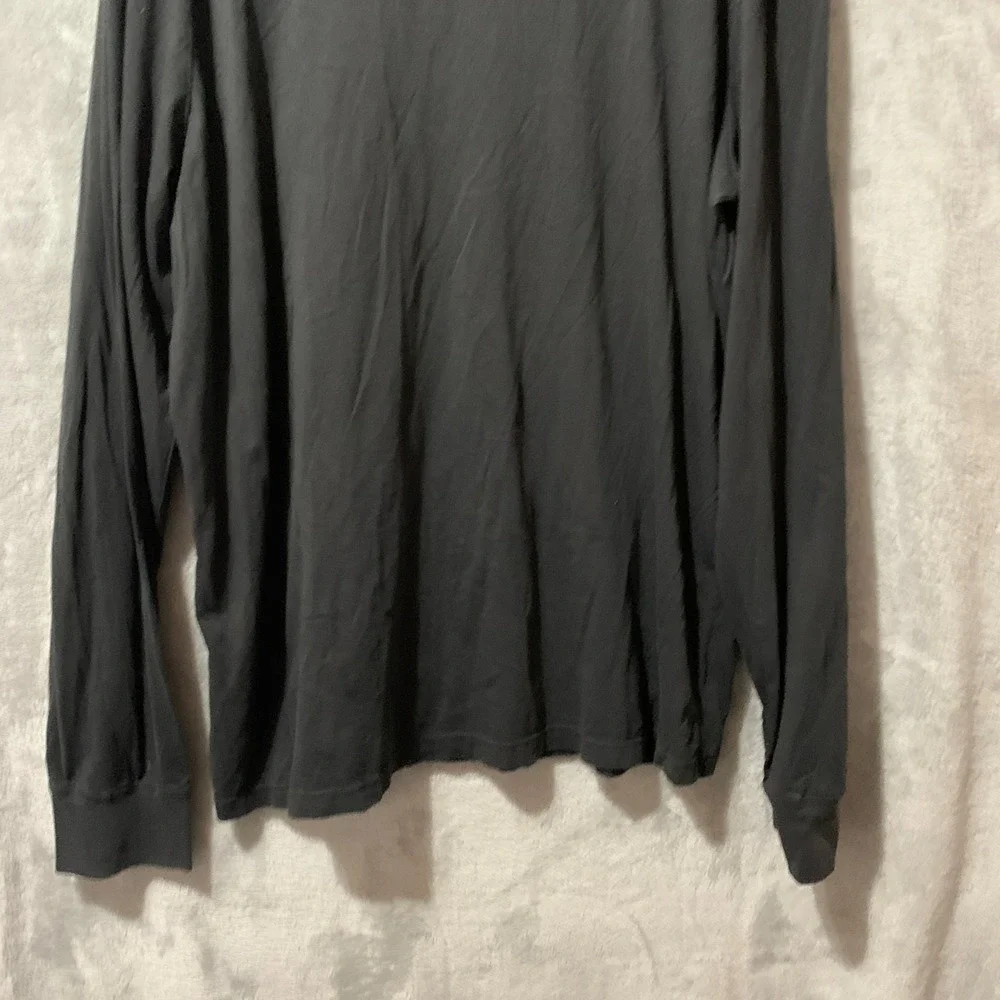 J.Crew Broken In Knit‎ Goods Long Sleeve Henley Shirt Black XXL T Classic
